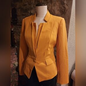 White House Black Market Mustard Blazer